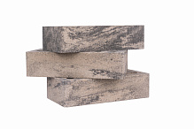 Кирпич гиперпрессованный одинарный Серый Обсидиан гладкий СПК – 3