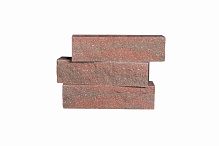 Кирпич гиперпрессованный одинарный Терракотовый Обсидианрустированный угол СПК – 2