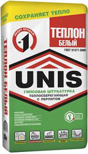 Штукатурка гипсовая ЮНИС Теплон белый, 30 кг – 1