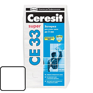 Затирка для узких швов Ceresit CE33 Super №01 белая 2 кг – 1