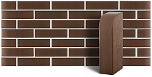 Кирпич облицовочный коричневый одинарный гладкий полнотелый угловой R-60 М-400 ЛСР – 2