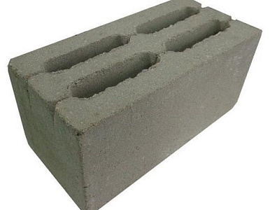 Блок керамзитобетонный стеновой Д 800 четырехпустотный 390х188х240 – 1