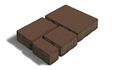 Тротуарная плитка 342 МЗ Серия "Бавария" 280/210/140*210/140/70*60 Темно-коричневая – 1