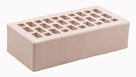 Кирпич облицовочный белый жемчуг одинарный гладкий М-175 УС Воротынский кирпич – 1