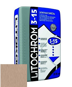 Затирка цементная Litokol Litochrom 3-15 C.80 коричневая/карамель 25 кг – 1