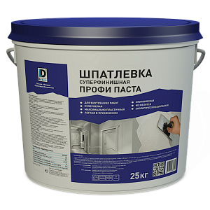Шпаклевка готовая финишная "ПРОФИ ПАСТА"DE LUXE белая 25 кг – 1