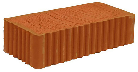 Кирпич строительный полнотелый одинарный М-200 рифленый Гжель – 1
