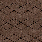 Тротуарная плитка Steinrus Ромб коричневый, Native, 60 мм – 2