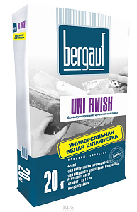 Шпатлёвка цементная базовая Bergauf UNI FINISH белая 20 кг – 1