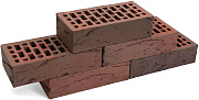 Кирпич облицовочный баварская кладка Бордо одинарный кора дуба М-150 Браер – 1