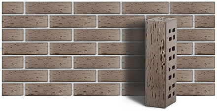 Кирпич клинкерный Серый Стокгольм береста 250х85х65 М-300 – 1