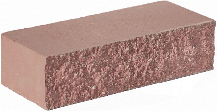 Кирпич гиперпрессованный одинарный М-250 красный рустированный ложок  – 2