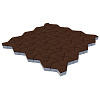 Тротуарная плитка Steinrus Пиксель коричневый, гладкая, 80 мм – 1