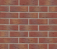 Плитка фасадная клинкерная Feldhaus Klinker R335DF9 Carmesi antic mana рельефная, 240x52x9  – 1