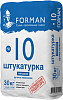 Штукатурка гипсовая ручного нанесения FORMAN №10 белый 30 кг  – 1