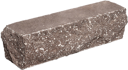 Кирпич гиперпрессованный брусок М-250 коричневый рустированный угол  – 1