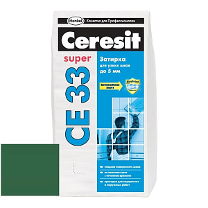 Затирка для узких швов Ceresit CE33 Super №70 зеленая 2 кг – 1