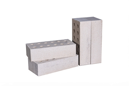 Кирпич гиперпрессованный одинарный Белый Кварц гладкий СПК – 3