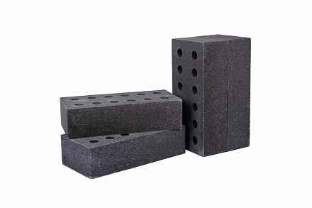 Кирпич гиперпрессованный одинарный Черный Оникс гладкий СПК – 2