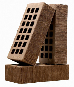 Кирпич облицовочный Темно-коричневый одинарный бархат ЖКЗ – 4