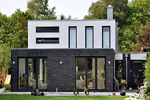 Плитка фасадная клинкерная ROBEN Chelsea basalt-bunt базальт пёстрый NF 240х71x14 – 2