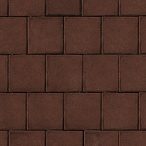 Тротуарная плитка Steinrus Квадрат большой коричневый, гладкая, 60 мм – 2