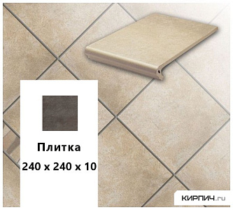 Клинкерная напольная плитка  Stroeher KERAPLATTE AERA  725 faveo, 240х240х10 – 1