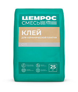 Клей для керамической плитки С1Т ЦЕМРОС 25 кг – 1